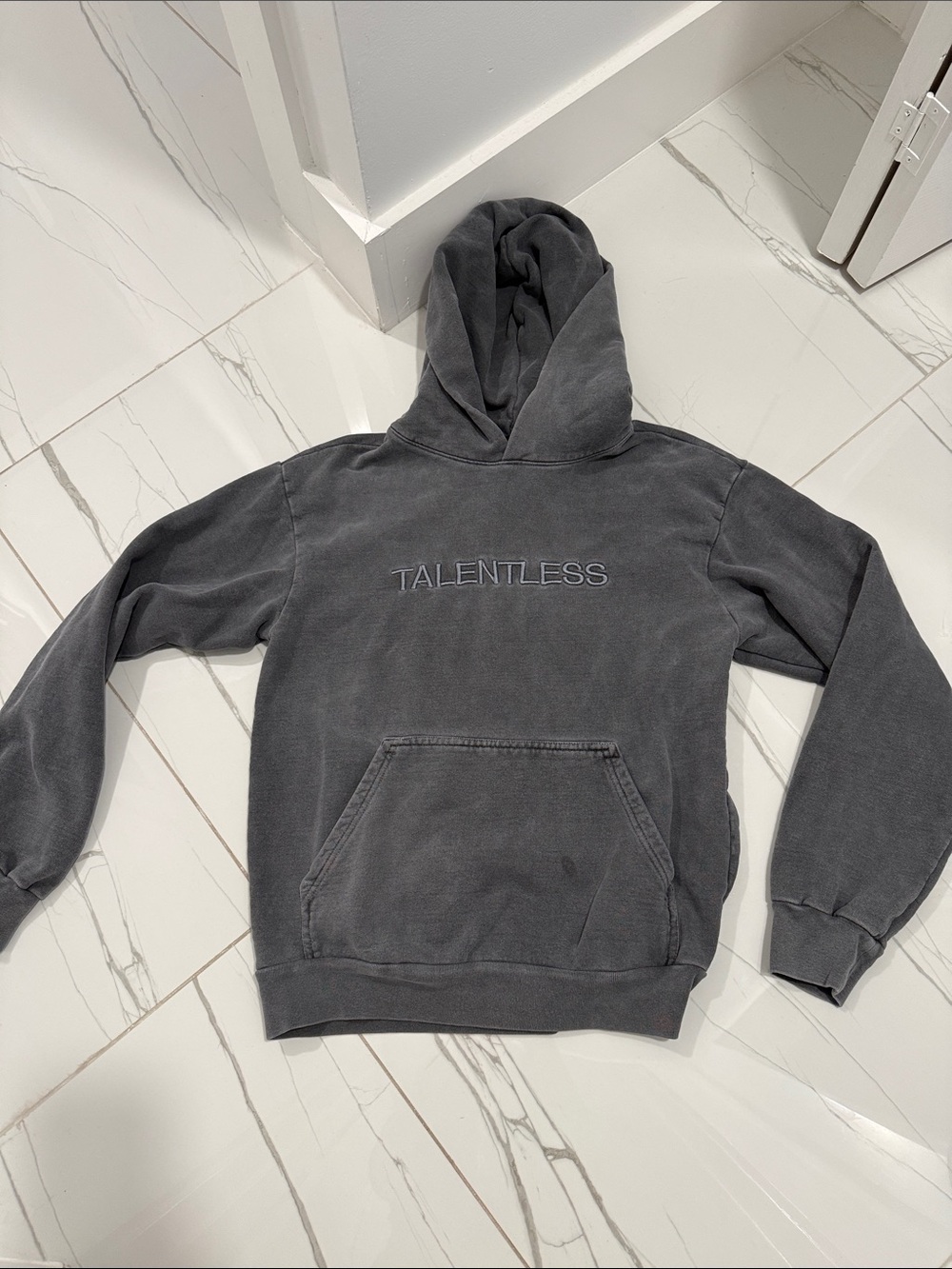 TALENTLESS Washed Charcoal Hooded Sweatshirt